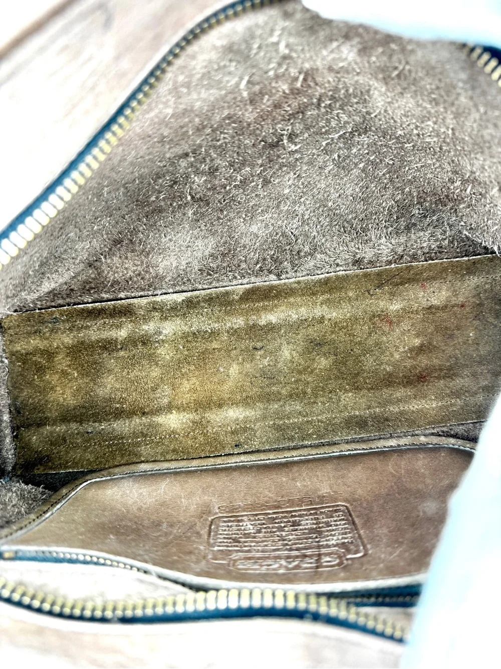Coach Tan Leather Messenger Bag